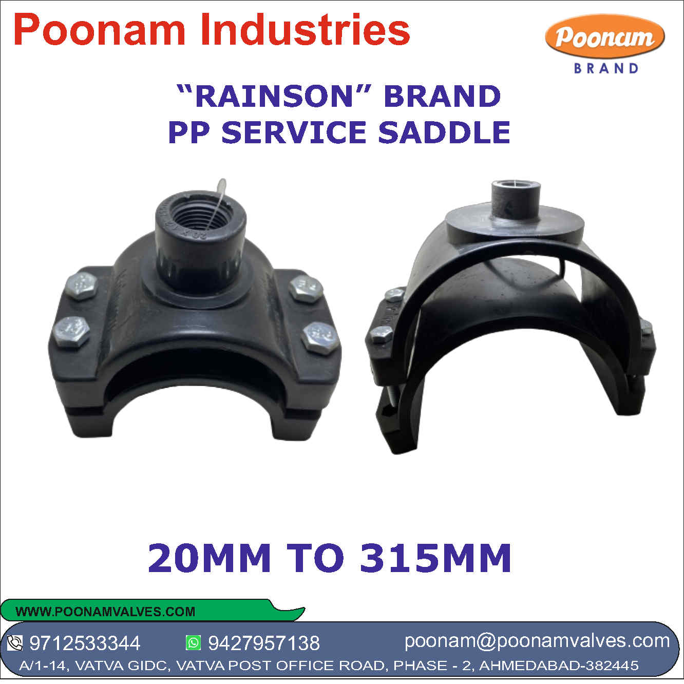 Polypropylene Service Saddle 315mm